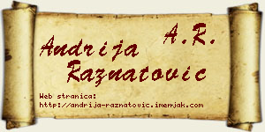 Andrija Ražnatović vizit kartica